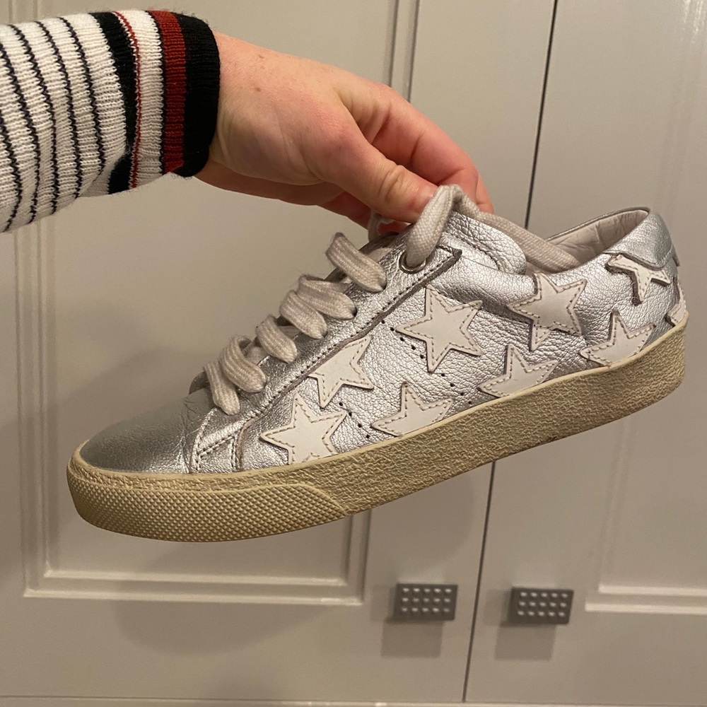 Saint Laurent Court Classic Silver with Stars